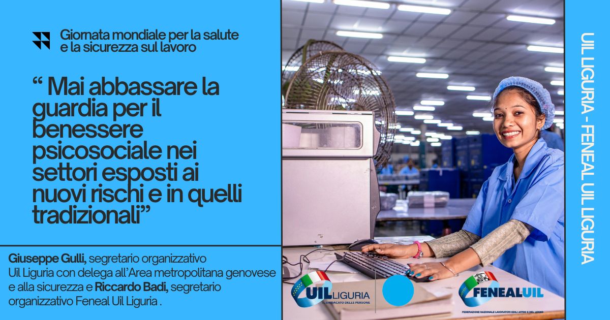Giornata mondiale per la salute e la sicurezza sul lavoro promossa dall’ILO